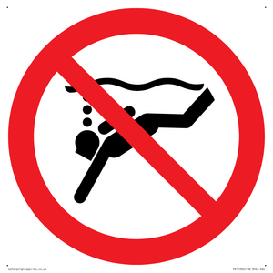 Prohibition: No sub-aqua diving